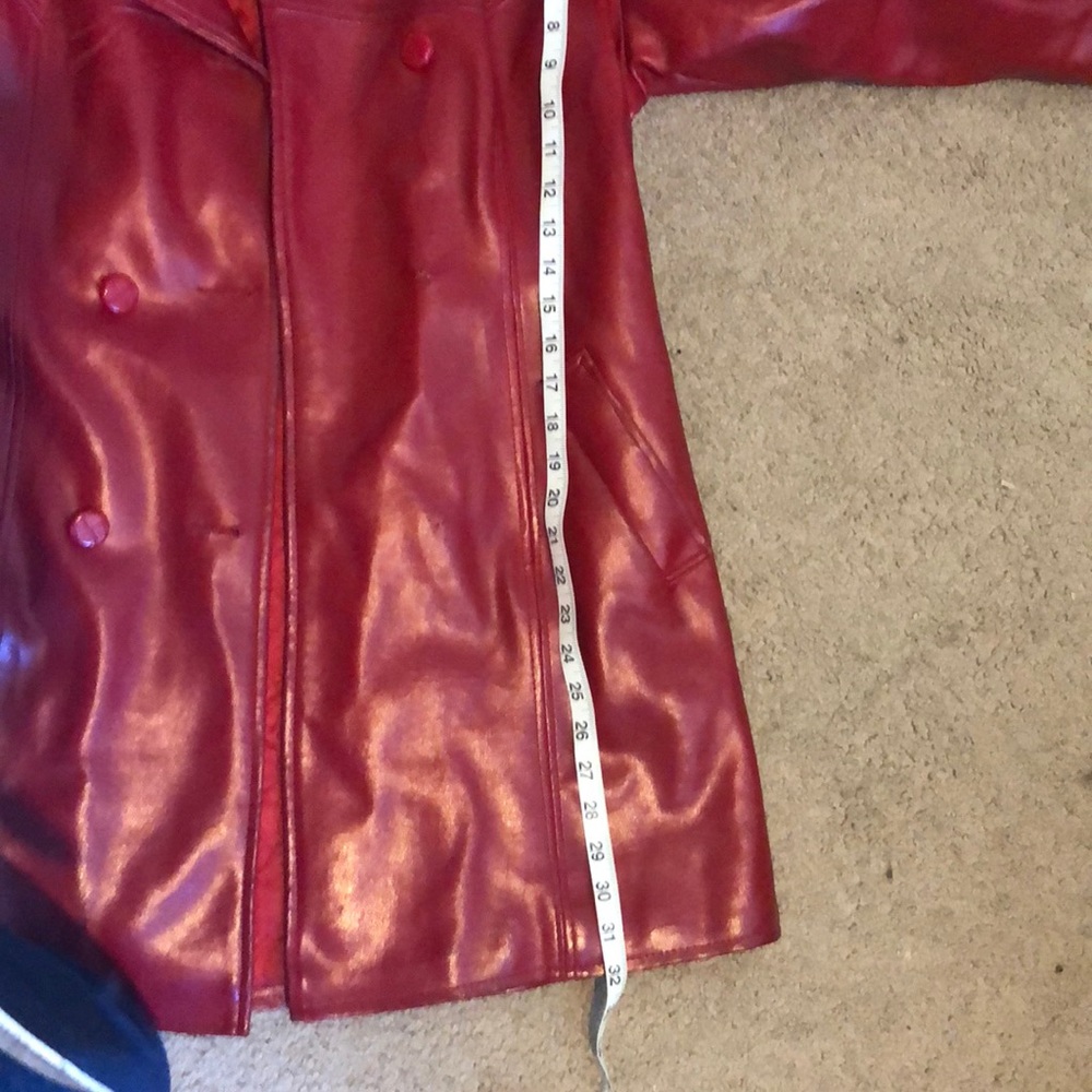 Vintage red pleather jacket 12 - Picture 7 of 8